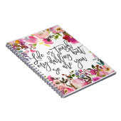 Carnet Boho botanical La vie est dure ma chère citation (Côté Droit)