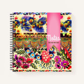 Carnet Boho Caravan rose (Devant)