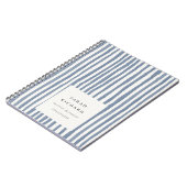 Carnet Boho Chic Bleu Poussiéreux Bandes Dessinées à la M (Côté gauche)