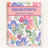 Carnet Boho Chic Cute Floral Valentines Cadeaux pour Ados (Devant)