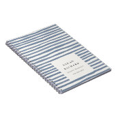 Carnet Boho Chic Dusky Blue Watercolor Hand Drawn Strips (Côté Droit)