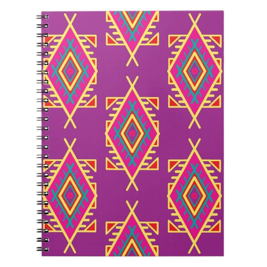 Carnet Boho Chic : Ornement Ethnique Sans Seamless (Devant)