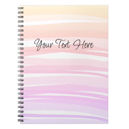 Carnet Boho Chic Sunset Ombre Colorful Abstrait Lines (Devant)
