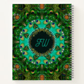 Carnet Boho Dreams Peacock Feathes Green Mandala (Dos)