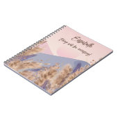 Carnet Boho Elegant Pastel Pampas Grass Blush Pink Nature (Côté gauche)