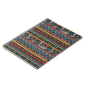 Carnet Boho ethnique : impression de pixels géométriques (Côté gauche)