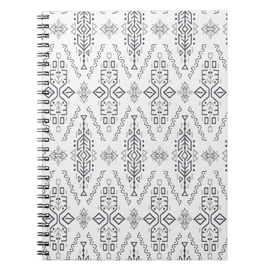 Carnet Boho Ethnique : Trendy Hand-Drawn Seamless. (Devant)