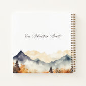 Carnet Boho Fall Mountain Watercolor Mariage invité (Dos)