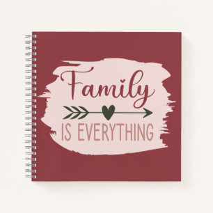 Carnet Boho Family est tout Dusty rose Pinceau Stroke