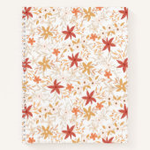 Carnet Boho fleurs abstraites récolter l'os de rouille or (Devant)