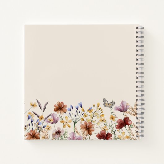 Carnet Boho Fleurs sauvages (Dos)