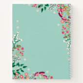 Carnet Boho Fleurs sauvages - Nom (Dos)