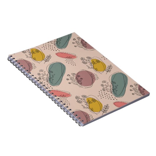 Carnet Boho Floral Abstrait (Côté Droit)