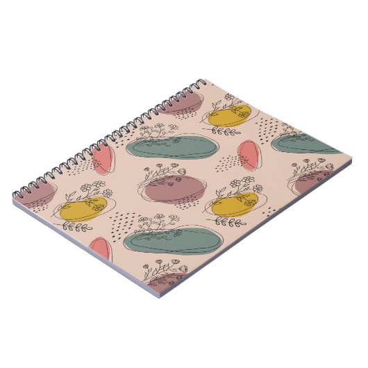 Carnet Boho Floral Abstrait (Côté gauche)