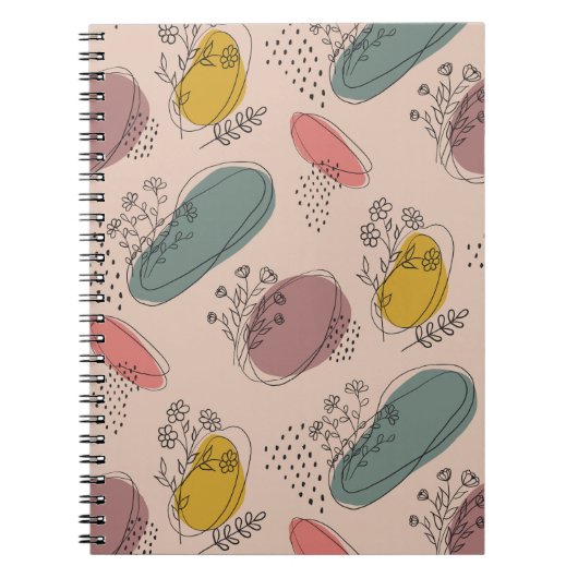 Carnet Boho Floral Abstrait (Devant)