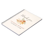Carnet Boho Floral Aquarelle Enseignant Merci (Côté gauche)