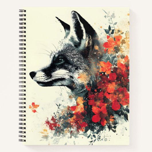Carnet Boho Floral Fox Faune Nature (Devant)