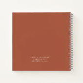 Carnet Boho Florals M. Mme Terracotta Guest Book (Dos)