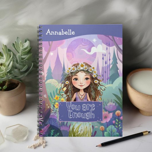 Carnet Boho Girl Blue "Vous êtes assez"