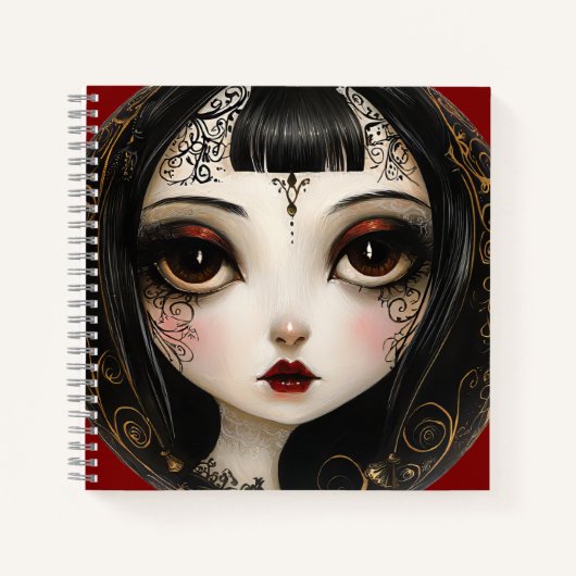 Carnet Boho Goth Girl (Devant)