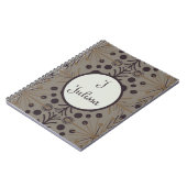 Carnet Boho Gray Gray géométrique Personnalisé (Côté gauche)