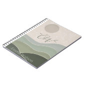 Carnet Boho Minimalist, Logo Personnalisé Nom du script (Côté gauche)