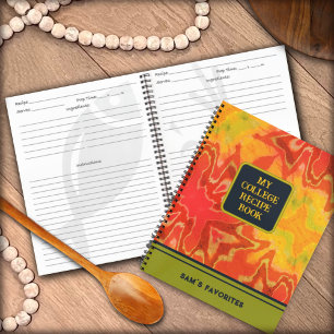 Carnet Boho Modern Orange Favorite College Recette