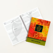 Carnet Boho Modern Orange Favorite College Recette (Intérieur)