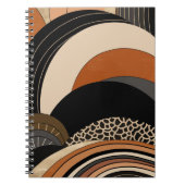 Carnet Boho moderne orange noir neutre (Devant)