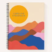 Carnet Boho Montagnes Paysages Abstraits Personnalisées (Devant)