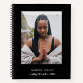 Carnet Boho Moon Crystals Plumes Fleur Photo verticale (Devant)