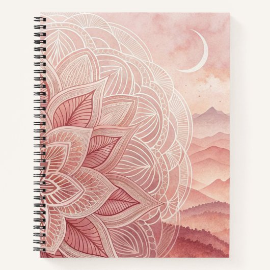 Carnet Boho Moon Mandala (Devant)