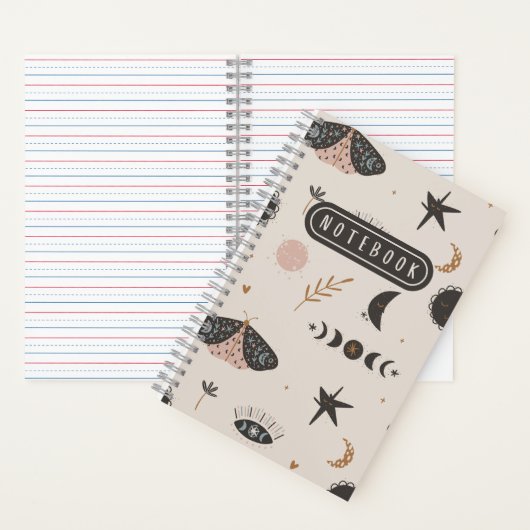 Carnet Boho Moth et Celestial (À l'intérieur)