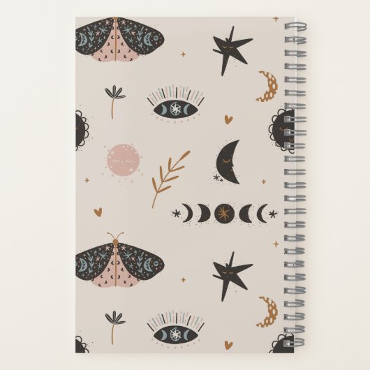 Carnet Boho Moth et Celestial (Verso)