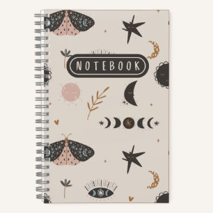 Carnet Boho Moth et Celestial
