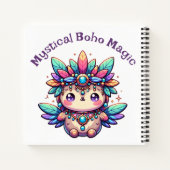 Carnet Boho mystique texte mauve magique sur blanc | (Dos)
