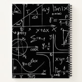 Carnet BOHO Noir et Blanc Symboles mathématiques Sujet (Dos)