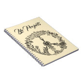 Carnet Boho Peace Sign Élégante fille mignonne jolie flor (Côté Droit)