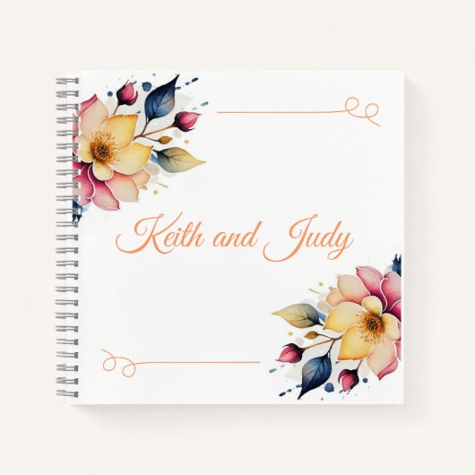 Carnet Boho Peachy Floral (Devant)