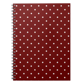 Carnet Boho Petits Points Cute Burgundy Points de Polka