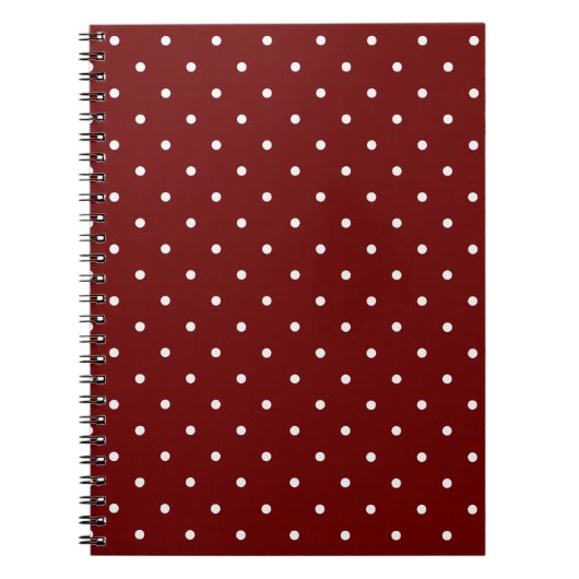 Carnet Boho Petits Points Cute Burgundy Points de Polka (Devant)