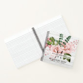 Carnet Boho Pink Gold Roses Fleurs Mariage Planification (Intérieur)