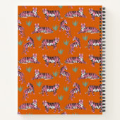 Carnet Boho Pink Orange Tiger Animal Pattern   (Dos)