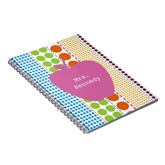 Carnet Boho pointille le professeur rose d'Apple (Côté Droit)