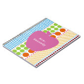 Carnet Boho pointille le professeur rose d'Apple (Côté gauche)