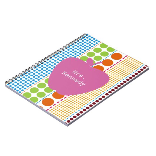 Carnet Boho pointille le professeur rose d'Apple (Côté gauche)