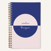 Carnet Boho Purple Rose Shape & Script Name (Recto)