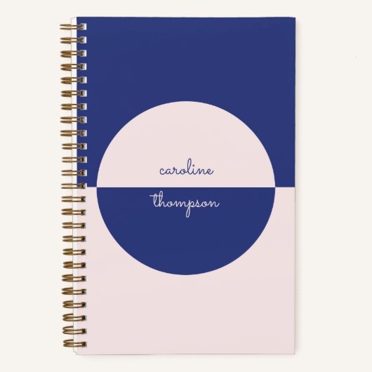 Carnet Boho Purple Rose Shape & Script Name (Recto)