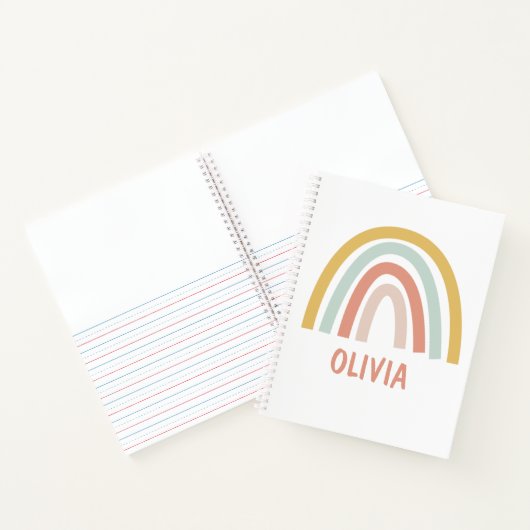 Carnet Boho Rainbow Enfants Personnalisé (Intérieur)
