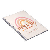 Carnet Boho Rainbow Mama avec phases de lune (Côté Droit)
